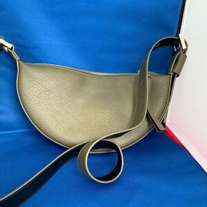 All Saints Half Moon Leather Crossbody Bag